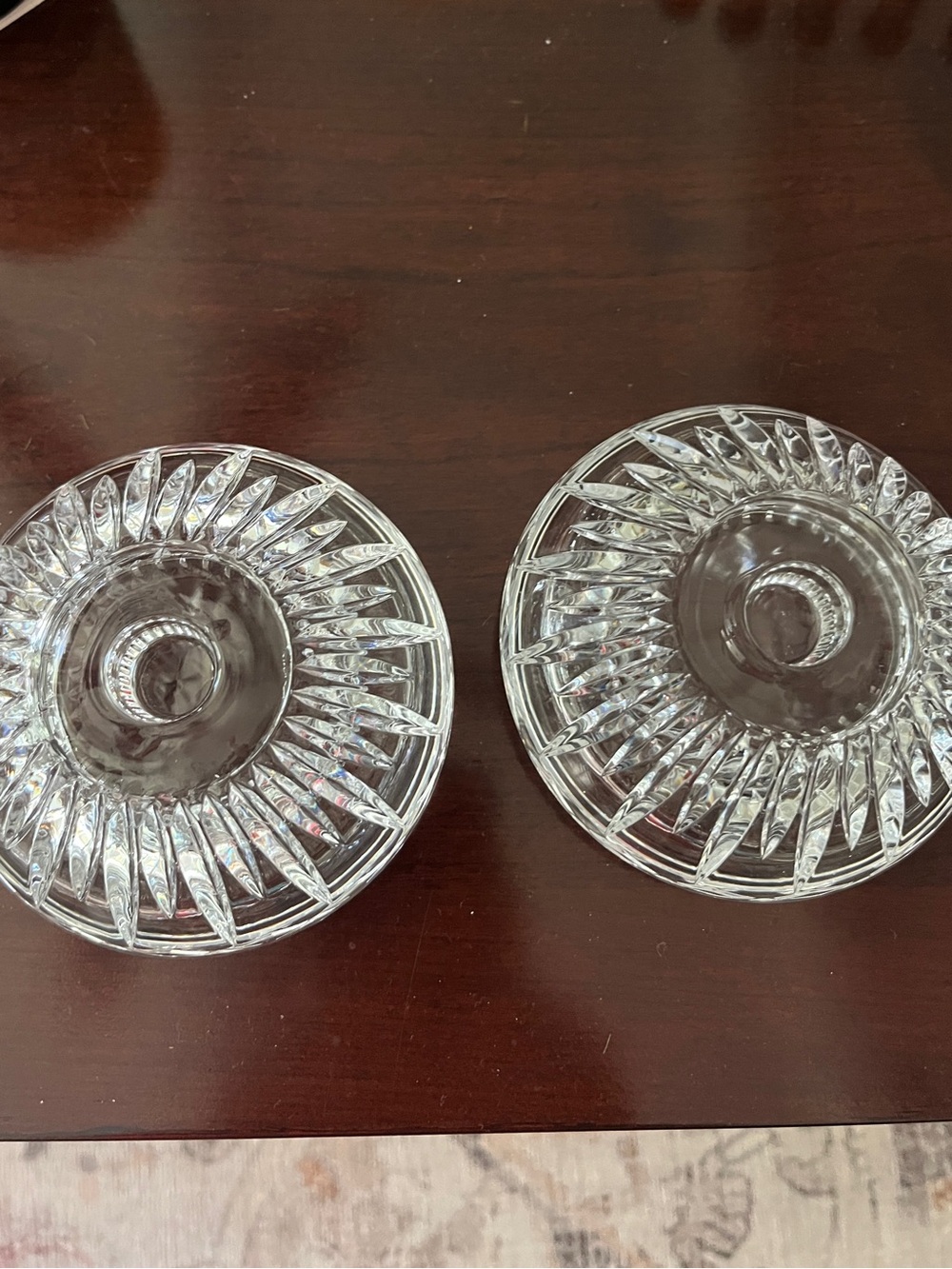 Vintage Princess House Highlights  24% lead Crystal 3 Way Candle Holders